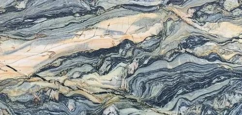 Quartzite with grey marble pattern