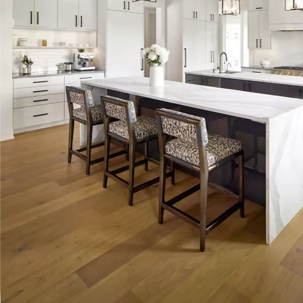 Cascade-style quartzite countertop - kitchen island
